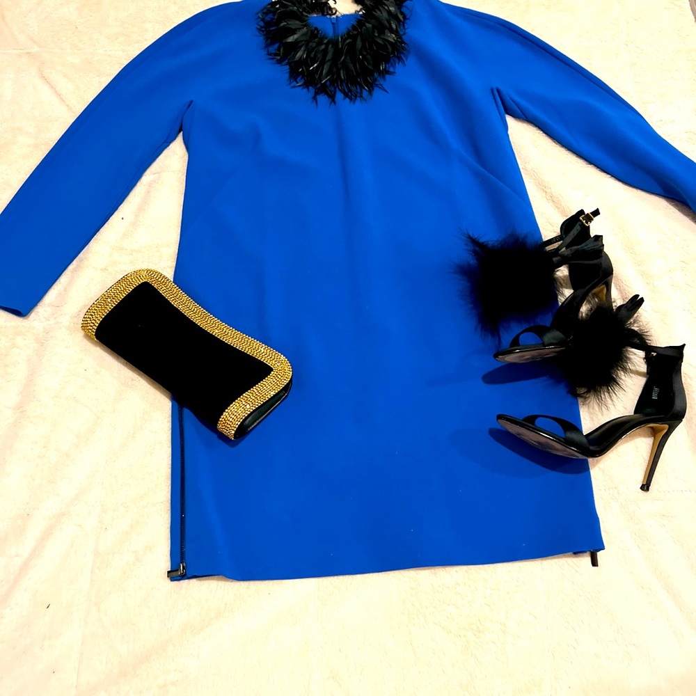 Ann Taylor; Long sleeve, scoop neck sheath dress